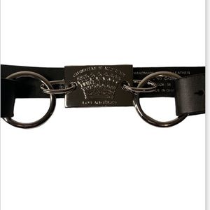 Christian Audigier Los Ángeles handmade leather buckle belt M
